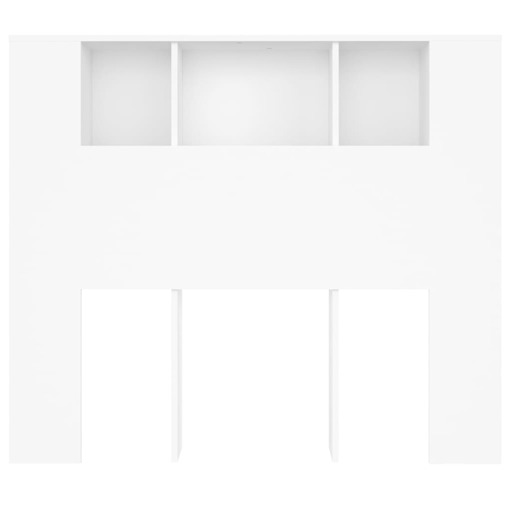 NNEVL Headboard Cabinet White 120x18.5x104.5 cm - UrbanNest Co