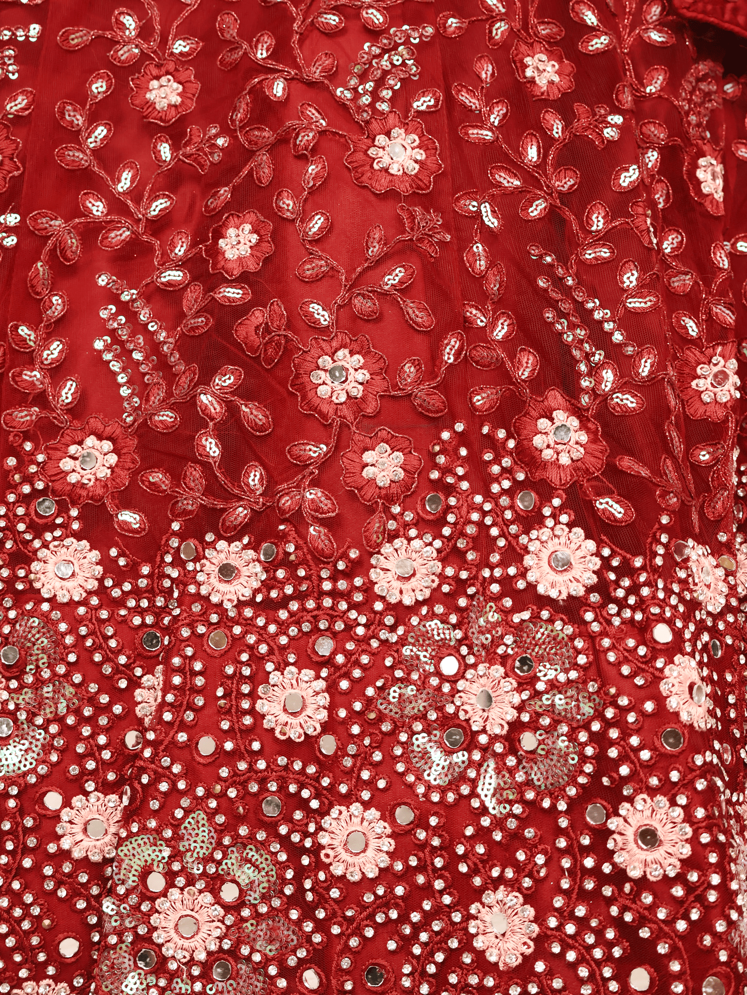 Semi - Stitched Lehenga with Sequin & Embroidery Work by Shreekama - UrbanNest Co