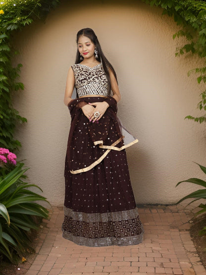 Designer Lehenga & choli with dupatta for Women by Shreekama - UrbanNest Co