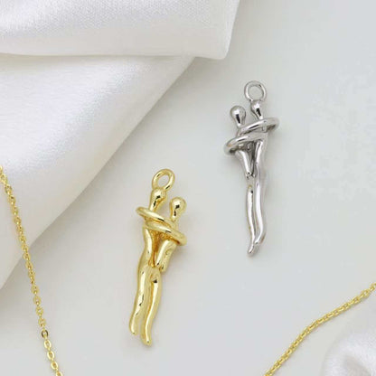 Necklace Embrace Pendant Necklace Mother - Daughter Embrace Clavicle Chain - UrbanNest Co