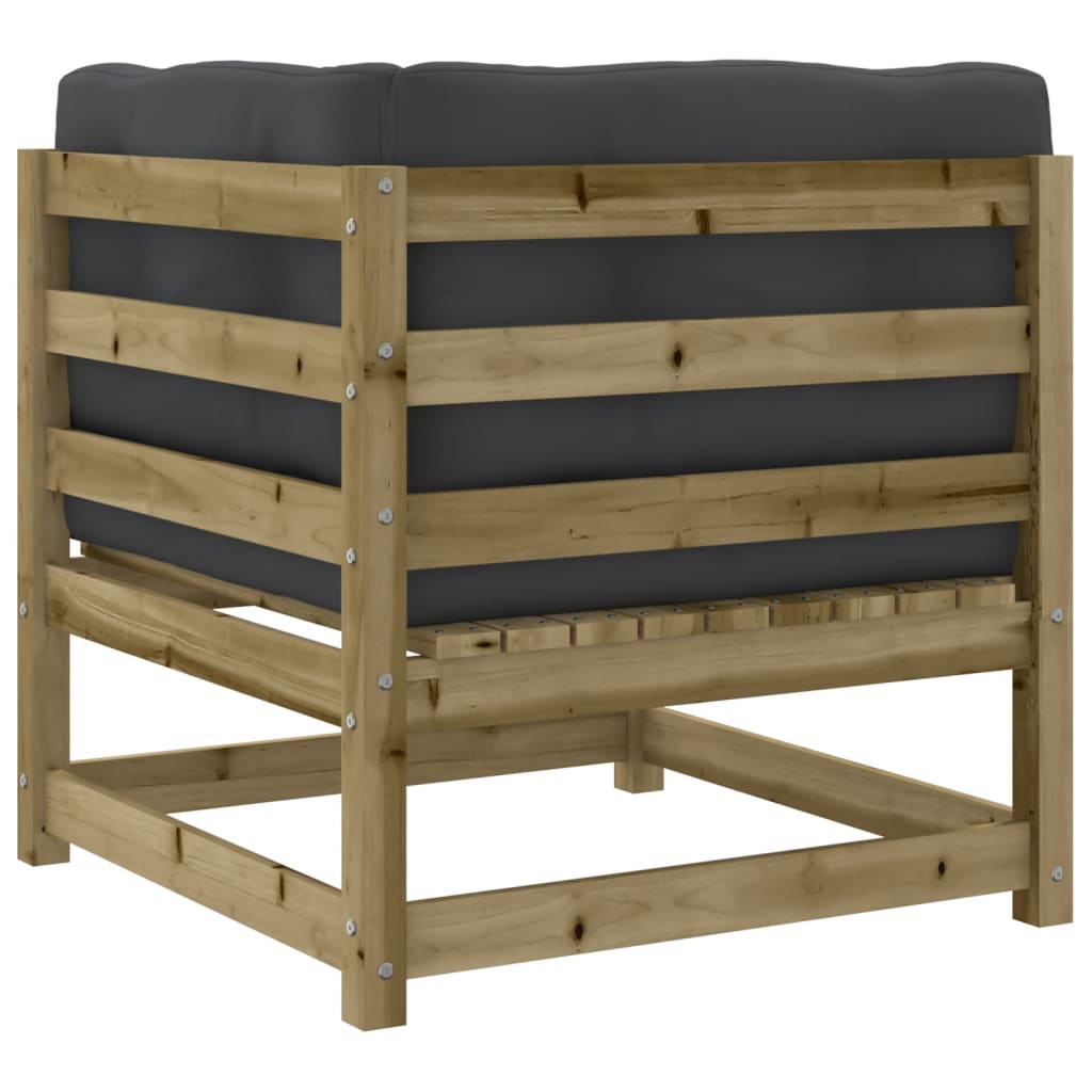 NNEVL 2 Piece Garden Sofa Set with Cushions Impregnated Wood Pine - UrbanNest Co