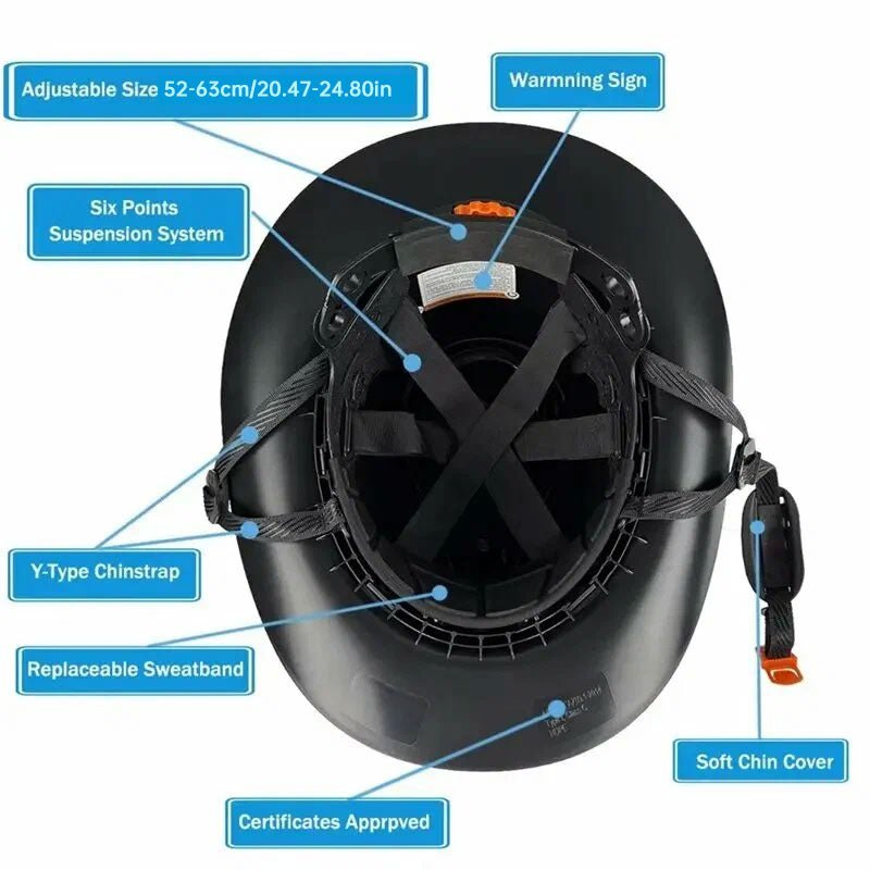 Full - Brim Cowboy Hard Hat with Goggles, ANSI - Certified Safety Helmet for Outdoor. - UrbanNest Co