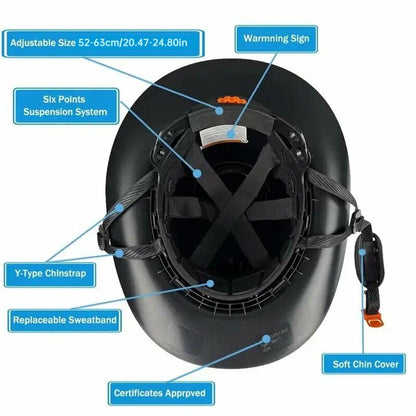 Full - Brim Cowboy Hard Hat with Goggles, ANSI - Certified Safety Helmet for Outdoor. - UrbanNest Co