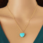 Fashion Gold Chain Turquoise Love Heart Pendant Necklace Boho Ethnic Accessories - UrbanNest Co