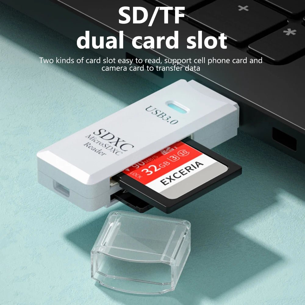 2 in 1 USB 3.0 Card Reader Micro TF sd card Reader usb adapter High Speed Cardreader TF Memory card For PC Laptop Accessories - UrbanNest Co