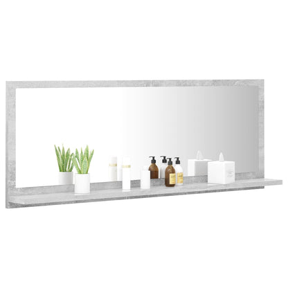 NNEVL Bathroom Mirror Concrete Grey 100cm Chipboard - UrbanNest Co