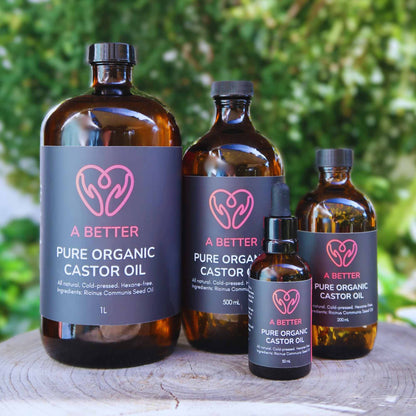 Pure Organic Castor Oil - Amber Glass Bottle - UrbanNest Co