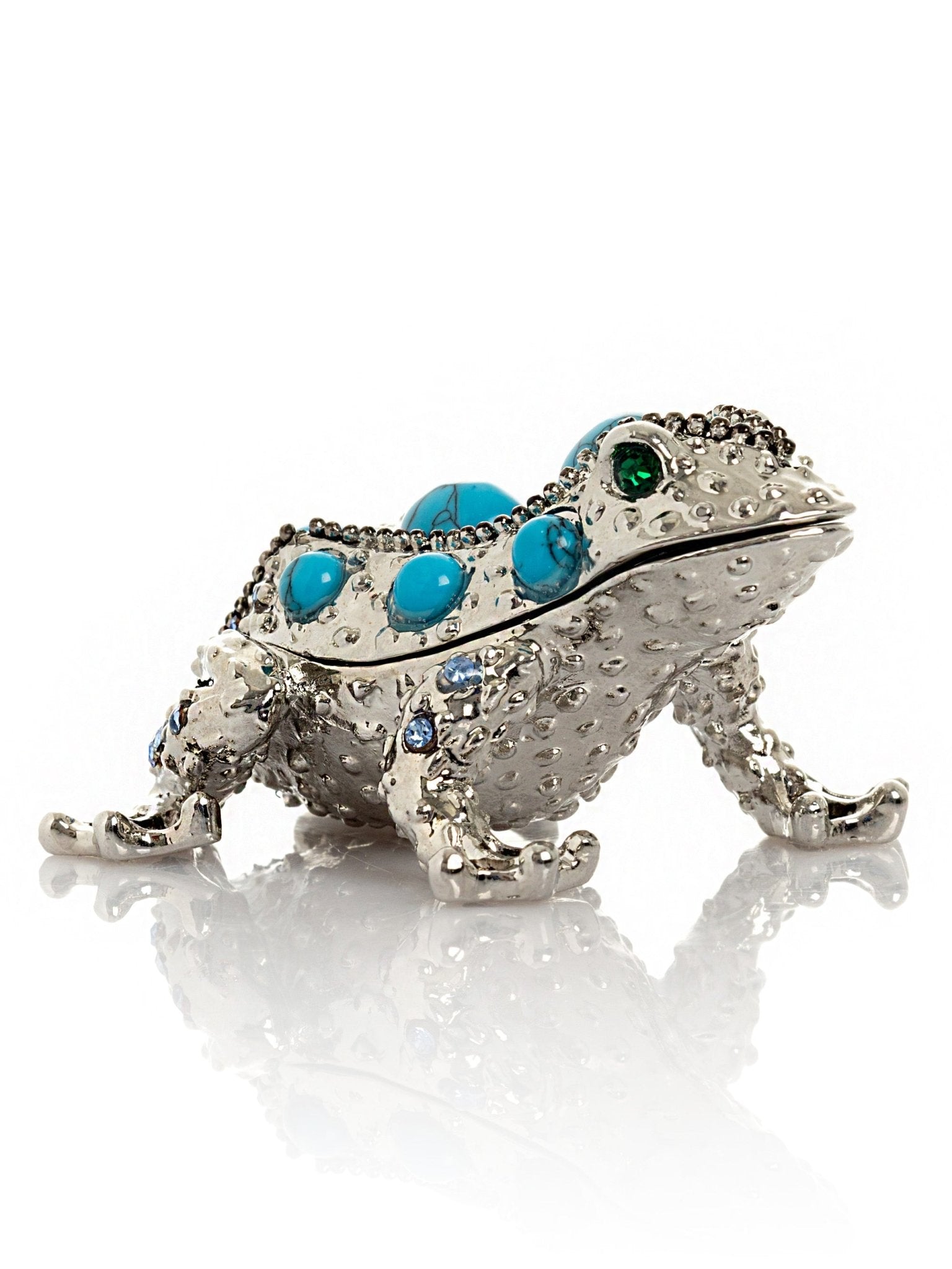 Silver Frog with Turquoise Gemstones - UrbanNest Co