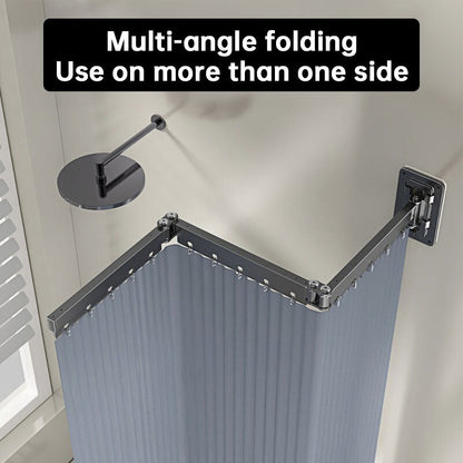 Foldable Shower Curtain Set, Invisible Waterproof Polyester Shower Divider, Retractable for Wet & Dry Zone Separation. - UrbanNest Co