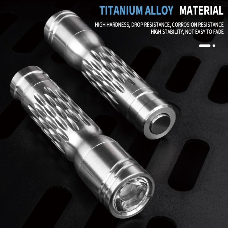 Titanium alloy flashlight strong light powerful long - range super bright searchlight camping hunting outdoor flashlight - UrbanNest Co