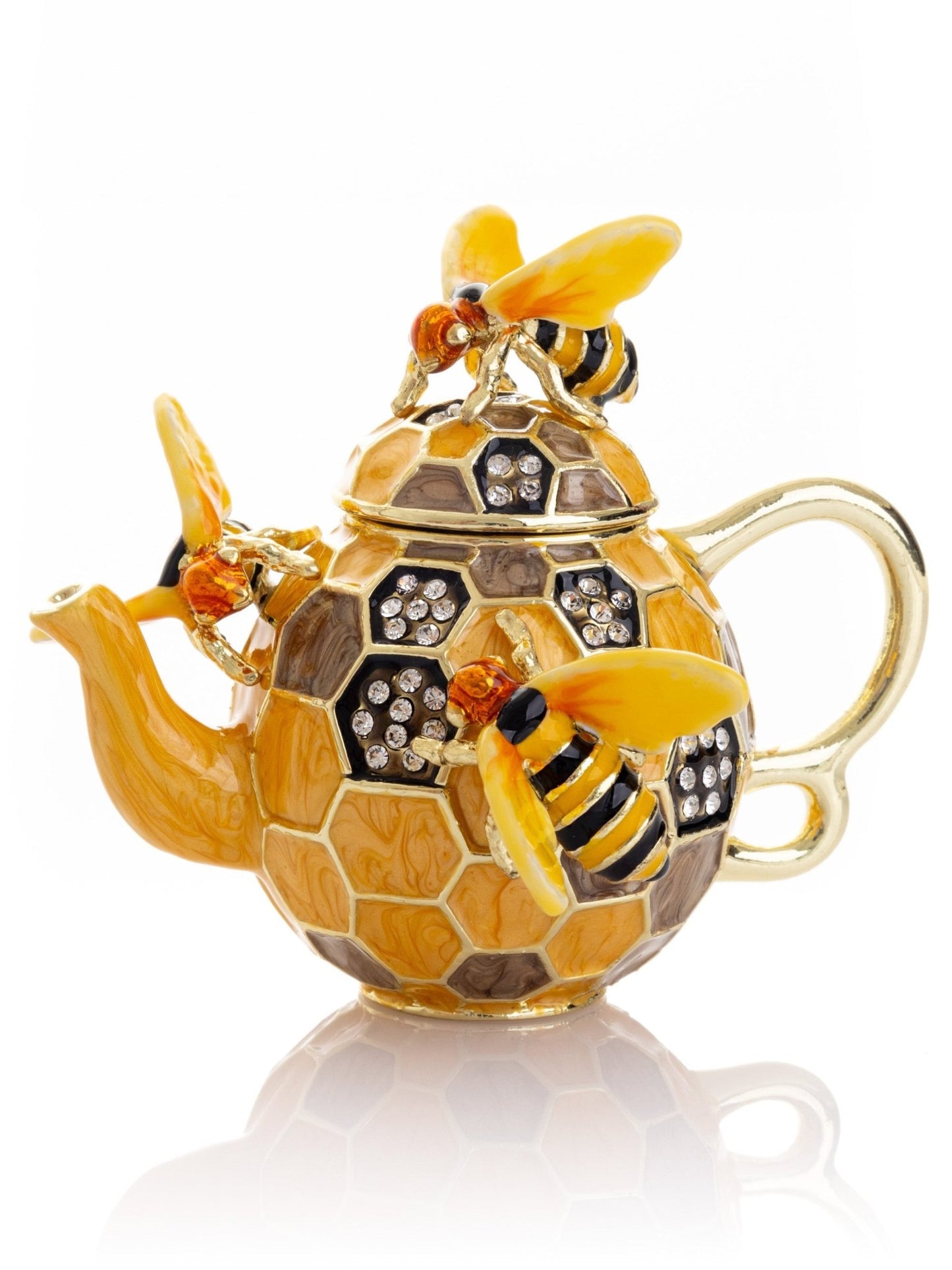 Bee & Honeycomb Teapot Trinket Box by Keren Kopal - UrbanNest Co