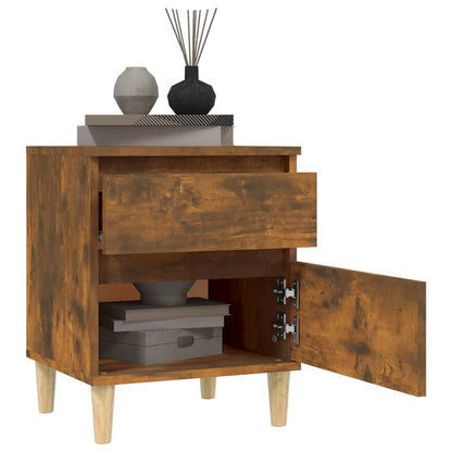 NNEVL Bedside Cabinets 2 pcs Smoked Oak 40x35x50 cm - UrbanNest Co