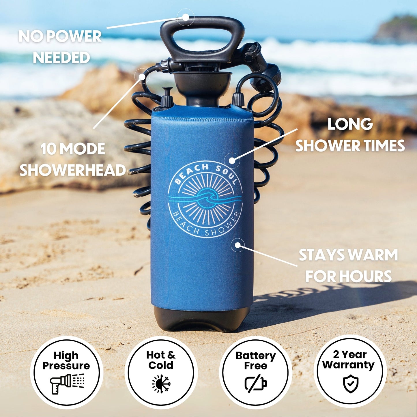 Portable Shower Ocean Rise 8L - UrbanNest Co