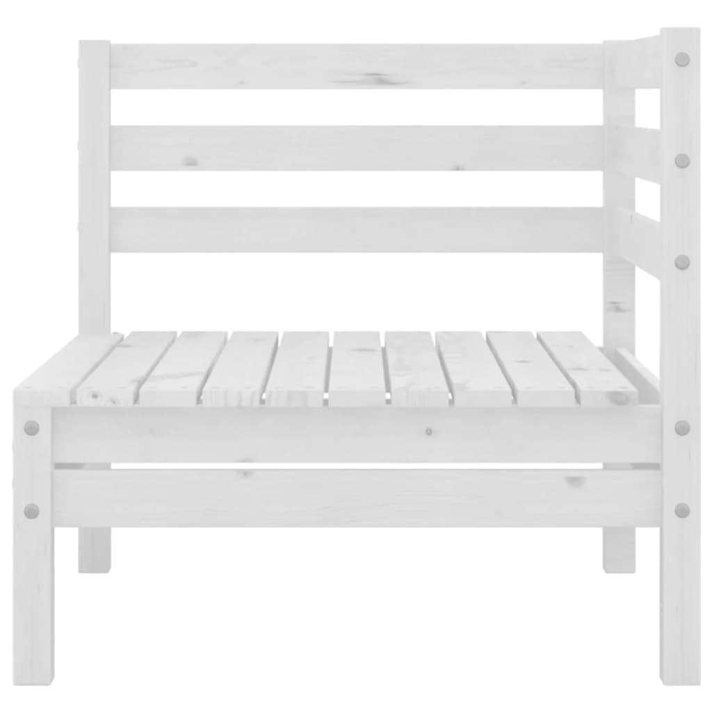 NNEVL 3 Piece Garden Lounge Set Solid Pinewood White - UrbanNest Co