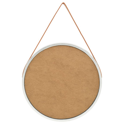 NNEVL Wall Mirror with Strap 60 cm Silver - UrbanNest Co