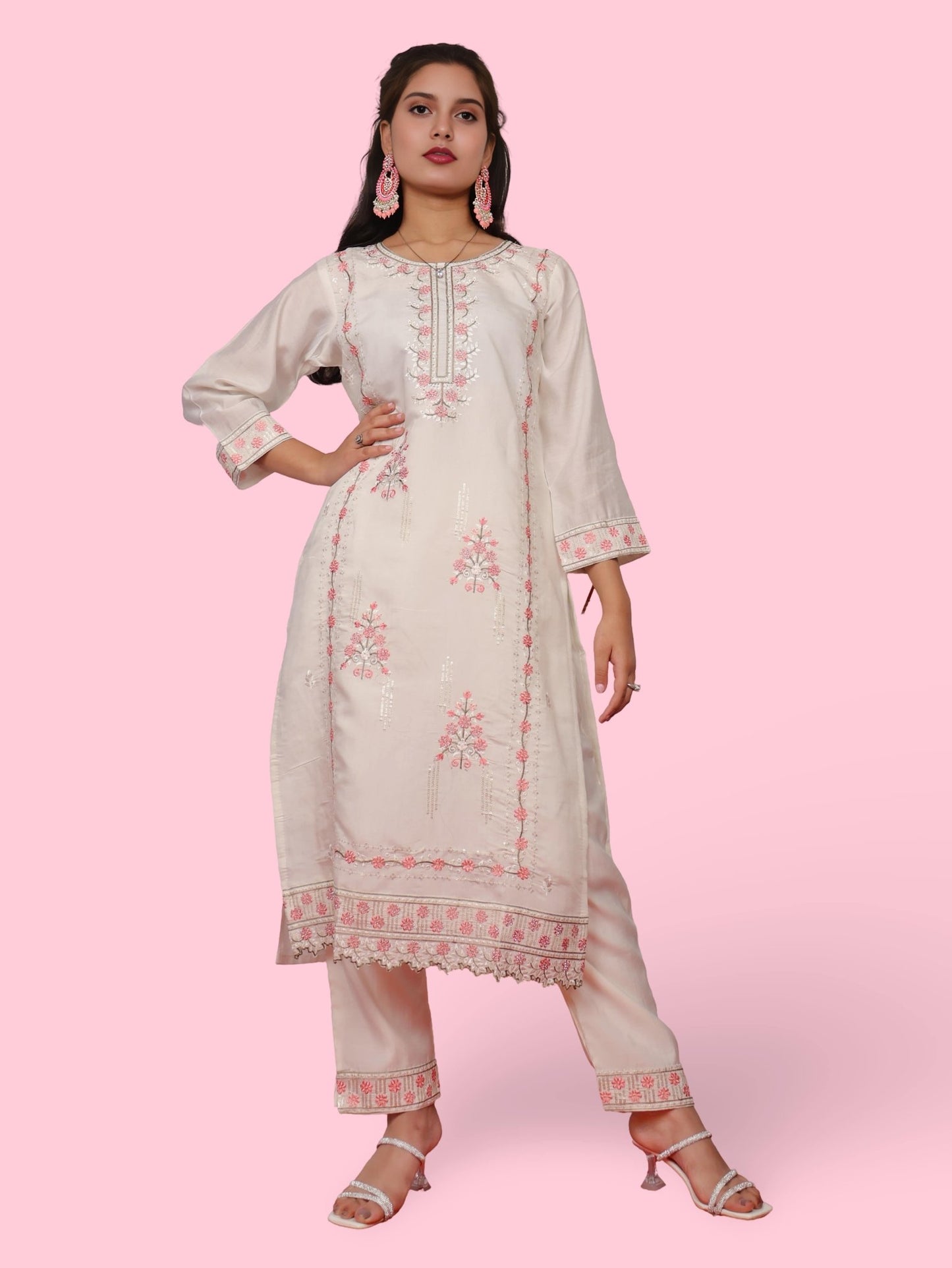 Women's Cotton Rayon Kurta - Pant, and Dupatta Set - UrbanNest Co