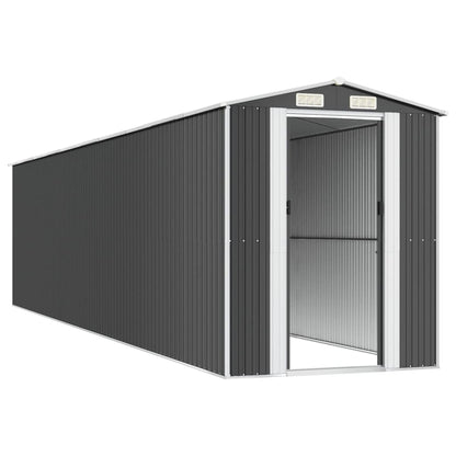 NNEVL Garden Shed Anthracite 192x855x223 cm Galvanised Steel - UrbanNest Co