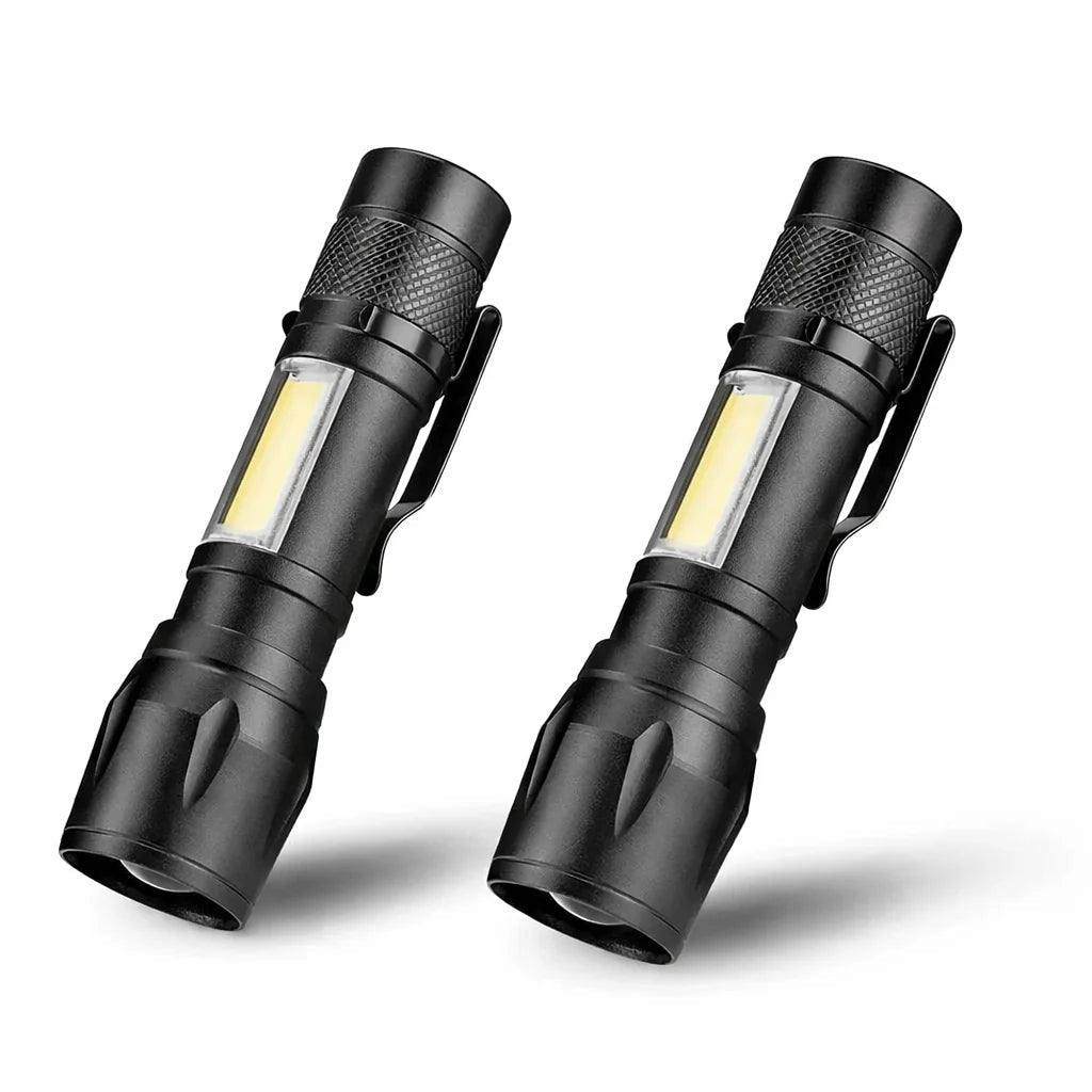 Ultra Bright P50 LED Flashlight Tactical EDC Zoomable Handheld Torch Emergency Spotlight 14500 18650 Battery - UrbanNest Co