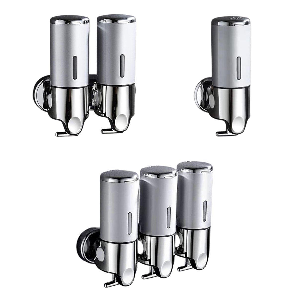 Stainless Steel Lever Soap Dispenser Manual Push Shower Gel Hotel Bathroom Use - UrbanNest Co