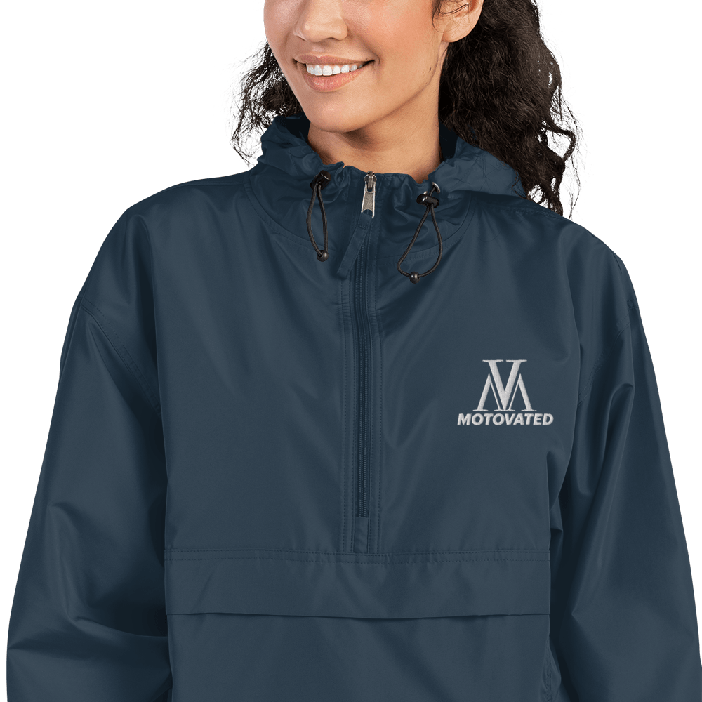 Embroidered Motovated Packable Jacket - UrbanNest Co