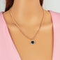 Exquisite Gold Chain Rhinestone Decor Black Square Pendant Women Dinner Necklace - UrbanNest Co