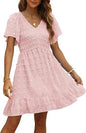 Chic V - Neck Chiffon DressSummer Fashion, Elegant Long Dress - UrbanNest Co