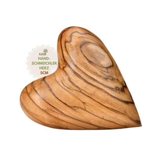 Olivenholz Herz Handschmeichler | Glücksbringer Geschenk Hochzeit, Valentinstag, Geburtstag - UrbanNest Co