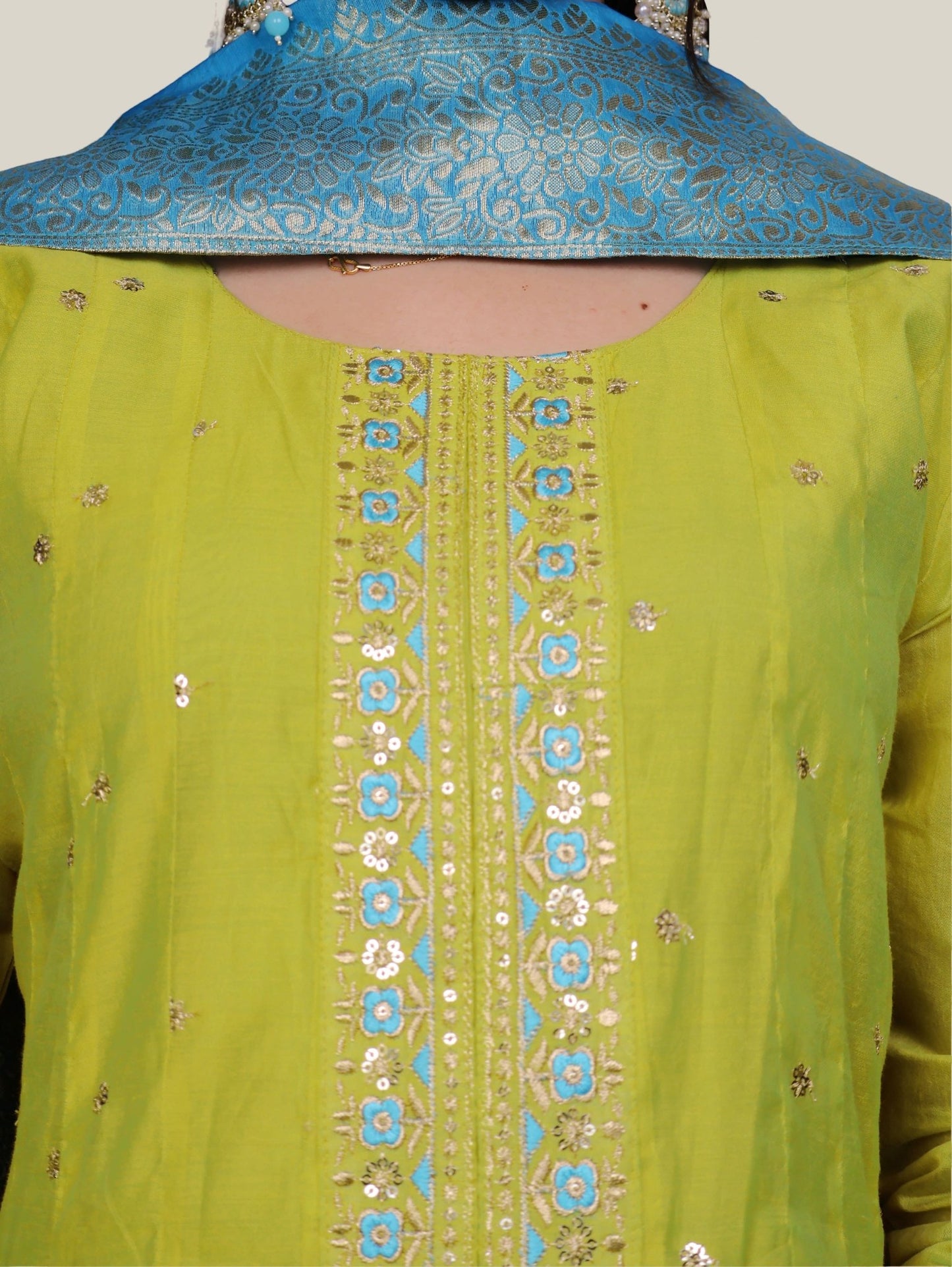 Women's Cotton Kurta - Pant, and Dupatta Set - UrbanNest Co