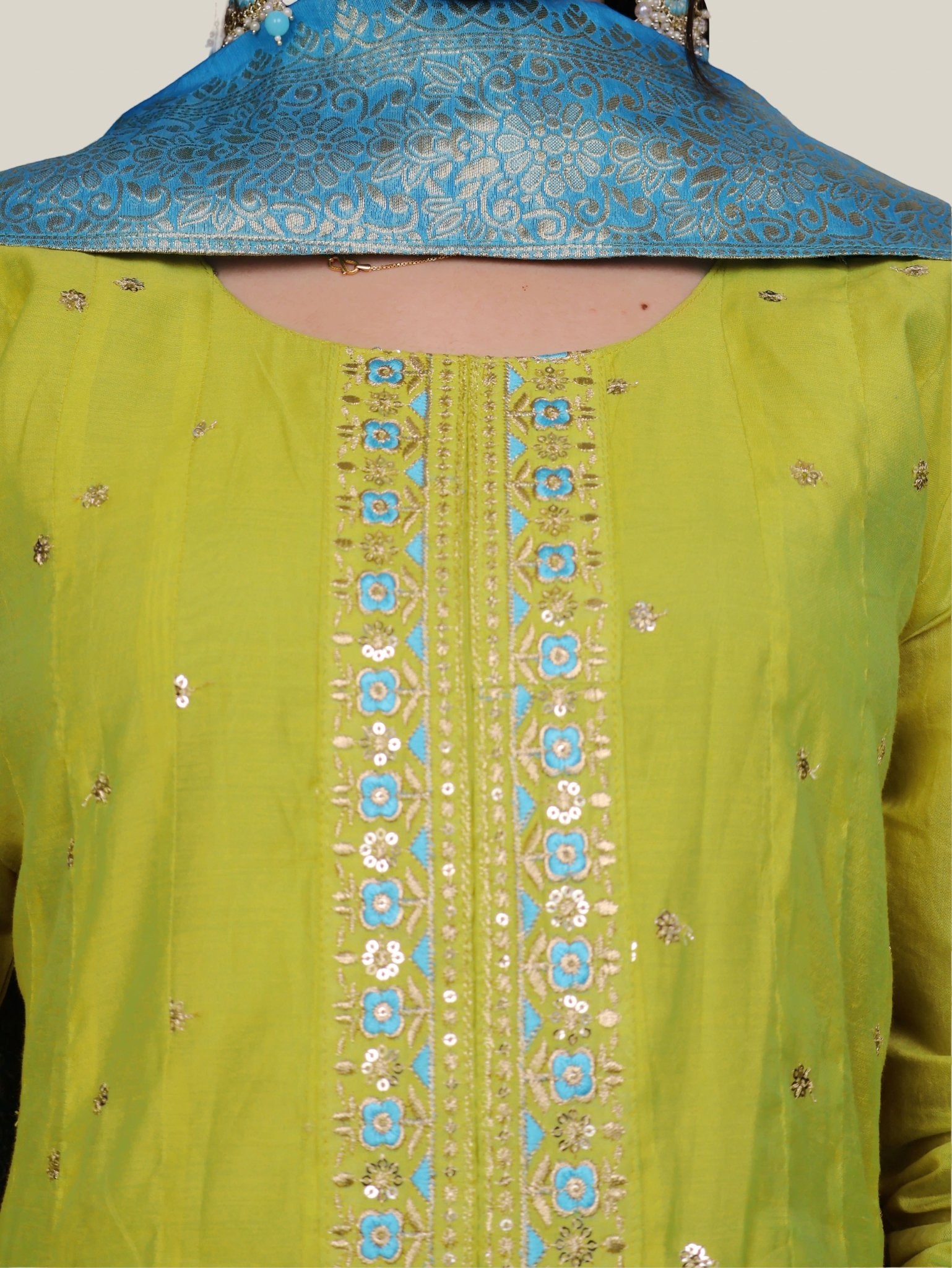 Women's Cotton Kurta - Pant, and Dupatta Set - UrbanNest Co