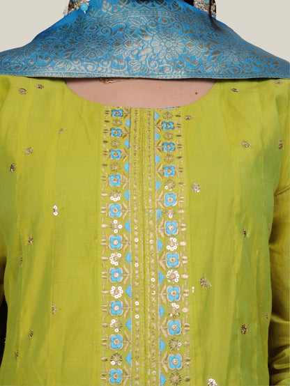 Women's Cotton Kurta - Pant, and Dupatta Set - UrbanNest Co