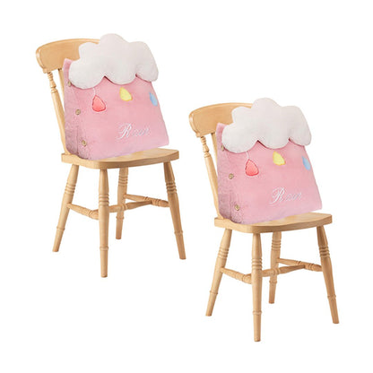SOGA 2X Pink Cute Cloud Cushion Soft Leaning Lumbar Wedge Pillow Bedside Plush Home Decor - UrbanNest Co