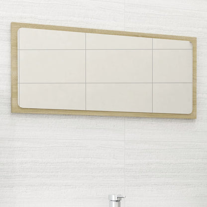 NNEVL Bathroom Mirror Sonoma Oak 80x1.5x37 cm Chipboard - UrbanNest Co