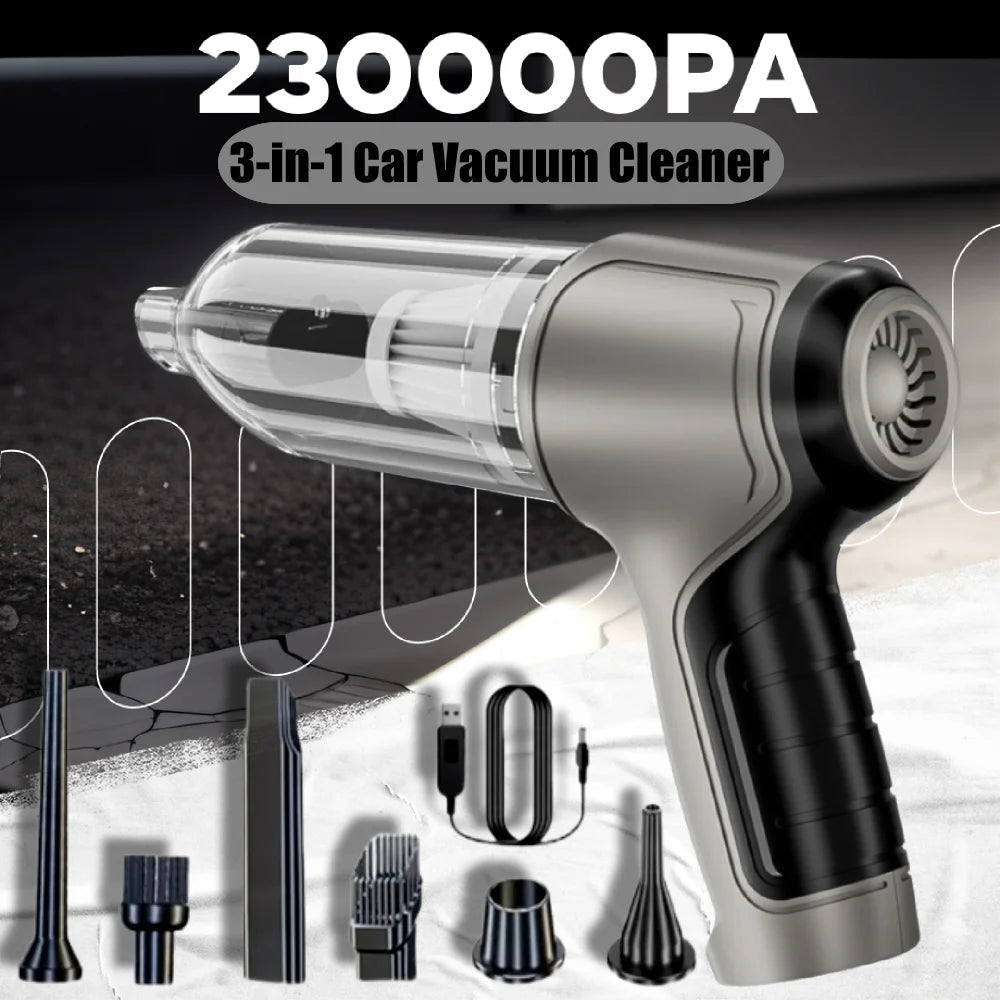 Car Vacuum Cleaner Strong Suction Cleaning Mini Machine Wireless Portable Handhled Blower Machine Air Duster for Home Appliances - UrbanNest Co