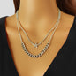 Punk Rock Double layer Silver Chain Star Charm Necklace Women Party Jewellery - UrbanNest Co