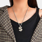 Dollar Sign Hip Hop Money Pendant Silver Rock Punk Necklace Bar Party Jewellery - UrbanNest Co