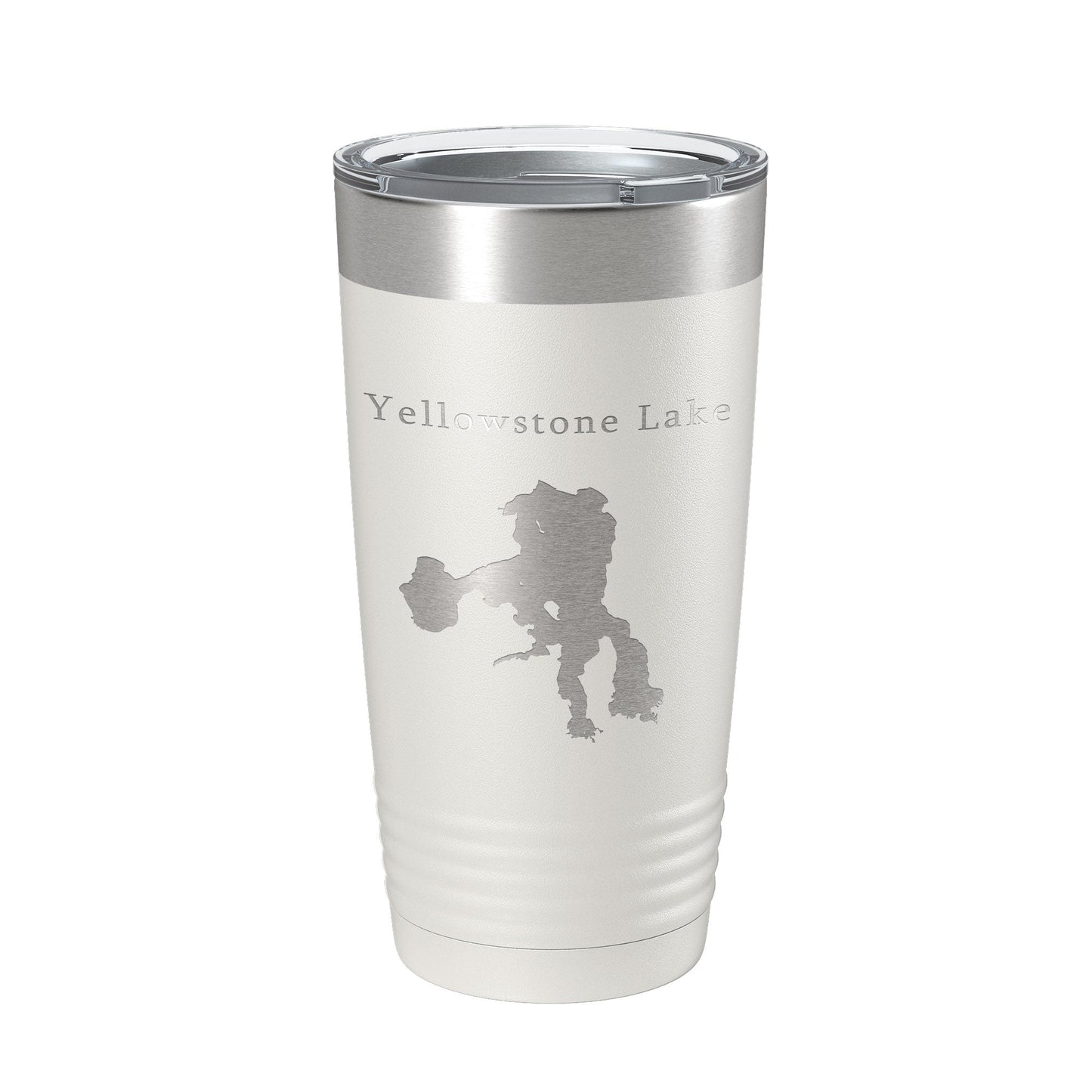 Yellowstone Lake Map Tumbler Travel Mug Insulated Laser Engraved Coffee Cup Wyoming 20 oz - UrbanNest Co