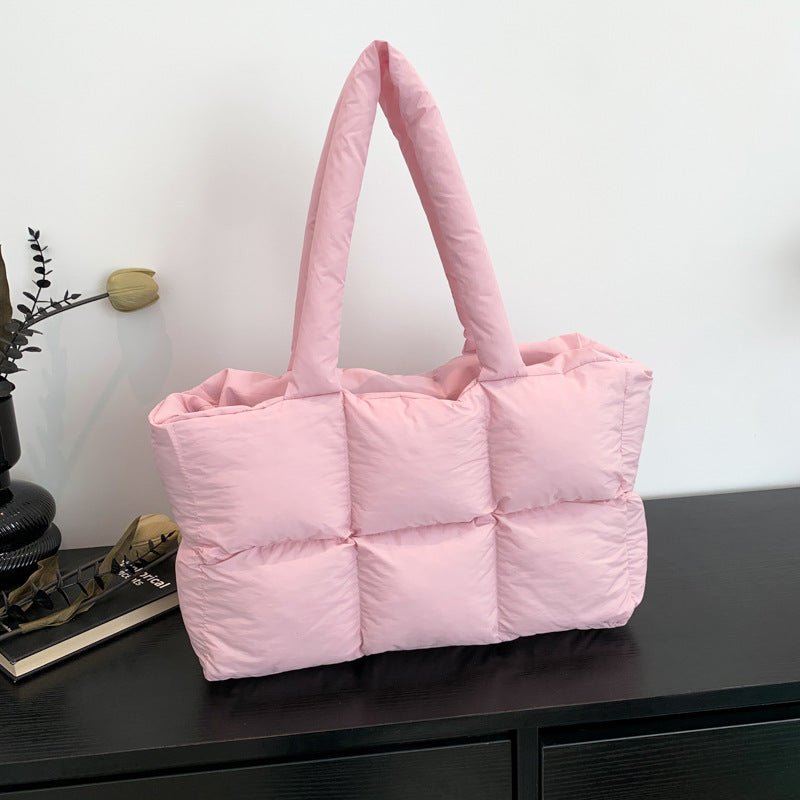Quilted Single - Shoulder Bag Down Jacket Bag Large Capacity - UrbanNest Co
