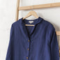 Linen Pyjama Set in Navy - UrbanNest Co