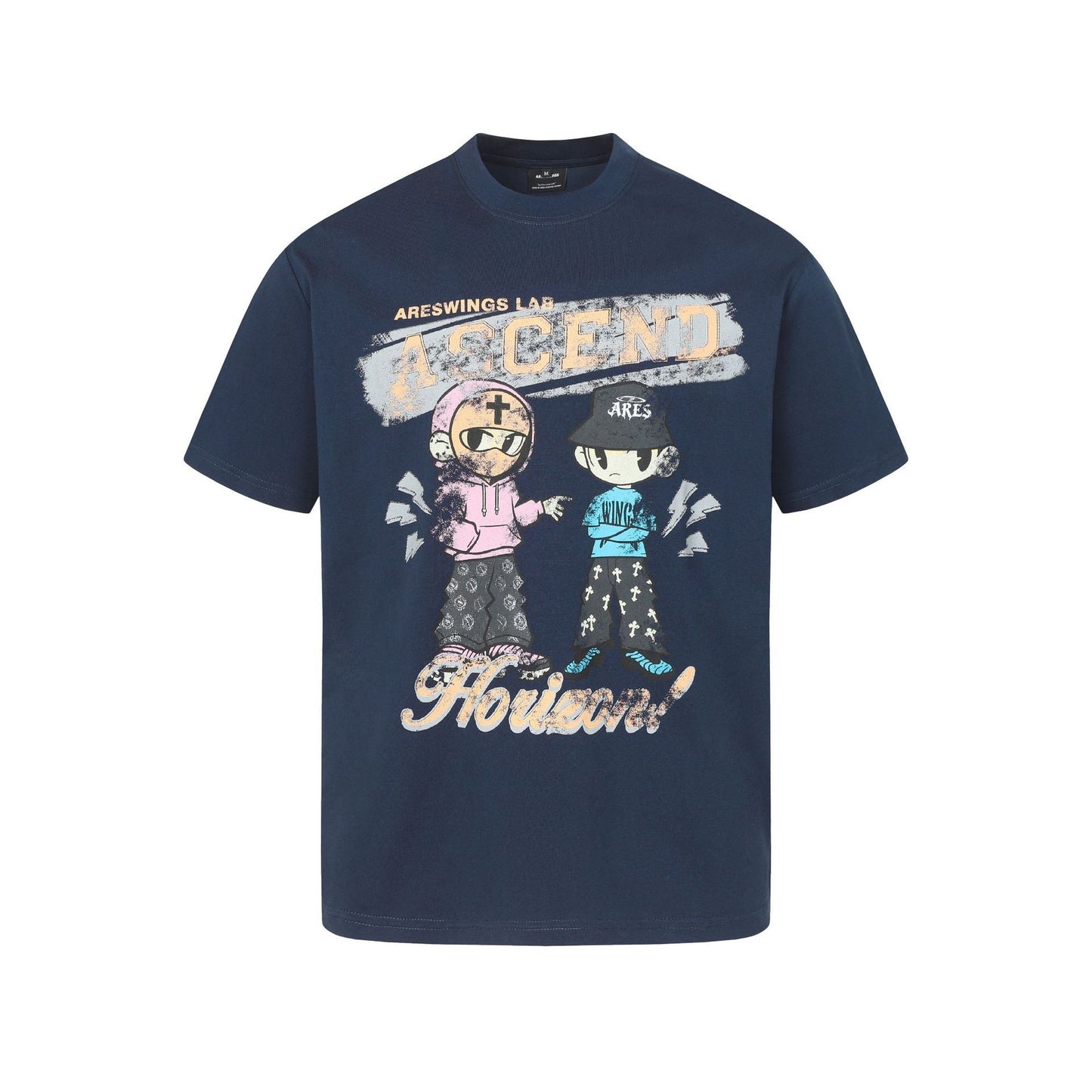 Cartoon Print Short Sleeve T-Shirt Unisex Quick - Dry Cool - Feeeling Top - UrbanNest Co