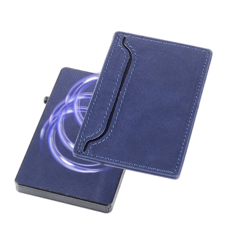 TOYFID Wallet With PU Leather Cover,Aluminum Alloy Pop Up Wallet Holder Card - UrbanNest Co
