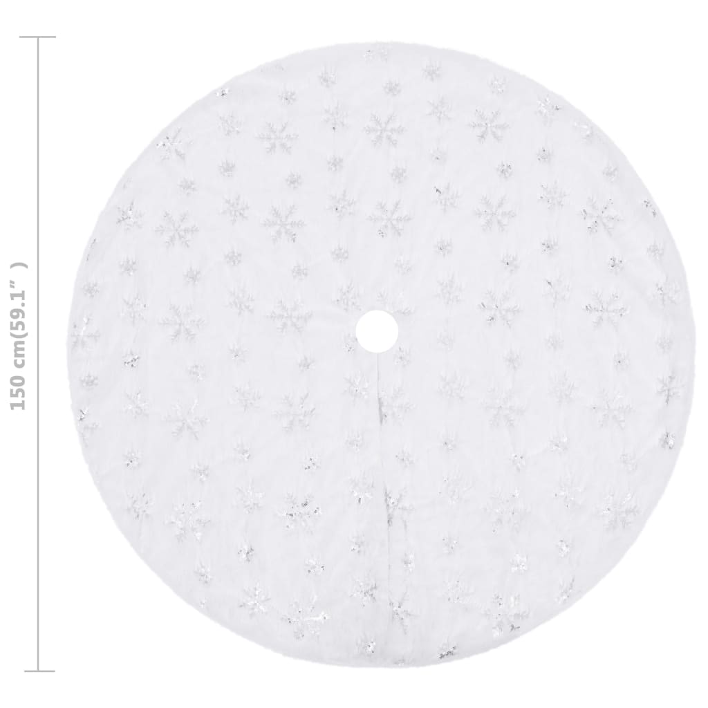 NNEVL Luxury Christmas Tree Skirt White 150 cm Faux Fur - UrbanNest Co