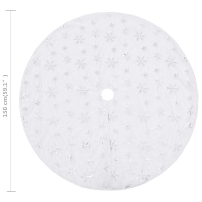 NNEVL Luxury Christmas Tree Skirt White 150 cm Faux Fur - UrbanNest Co