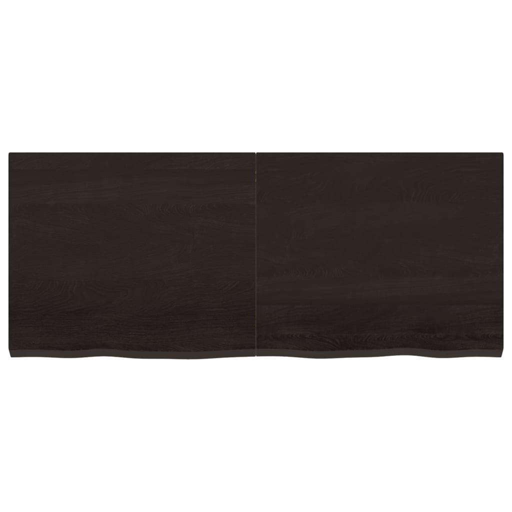 NNEVL Bathroom Countertop Dark Brown 120x50x4 cm Treated Solid Wood - UrbanNest Co