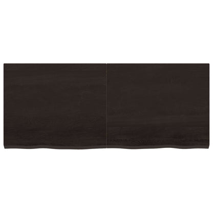 NNEVL Bathroom Countertop Dark Brown 120x50x4 cm Treated Solid Wood - UrbanNest Co