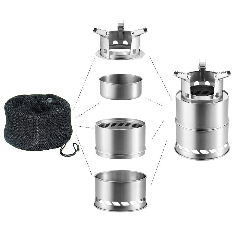 Outdoor Camping Furnace 15cm*20cm Deconstructable Wood Stoves Picnic - UrbanNest Co