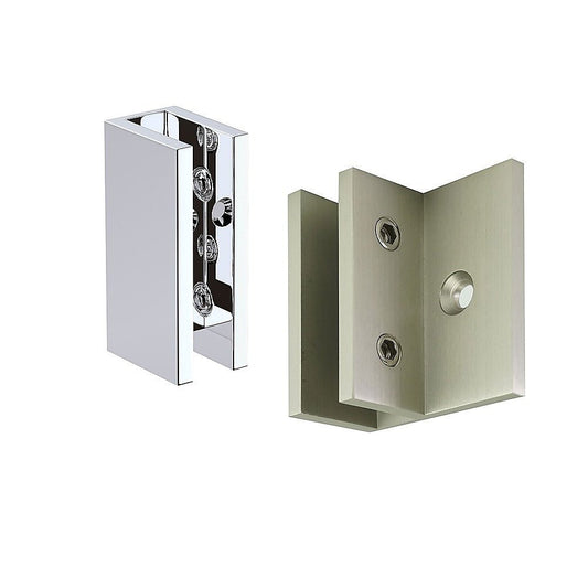 NNEDSZ Glass - to - wall/floor Shower Screen F - bracket in Gunmetal - UrbanNest Co