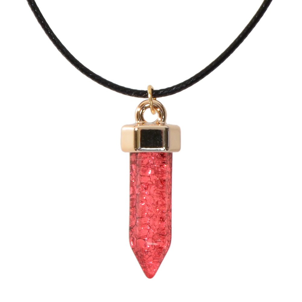 Boho Jewelry Black Leather Rope Colorful Bullet Shape Textured Pendant Necklace - UrbanNest Co