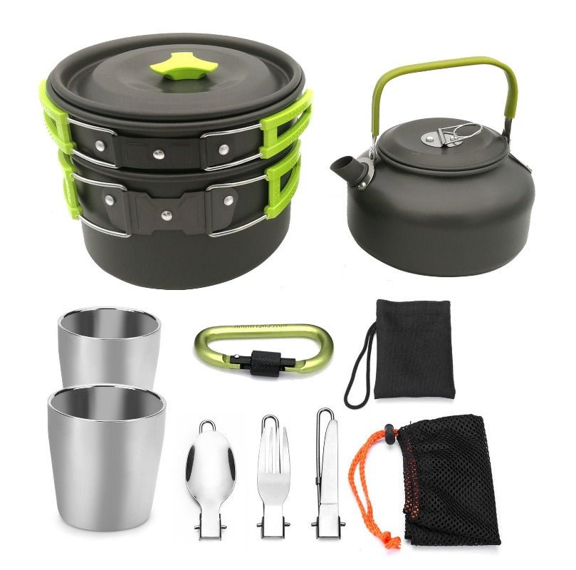 2 - 3 person Camping Cooking Ware Sets Pots Pans Picnic - UrbanNest Co