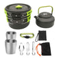 2 - 3 person Camping Cooking Ware Sets Pots Pans Picnic - UrbanNest Co