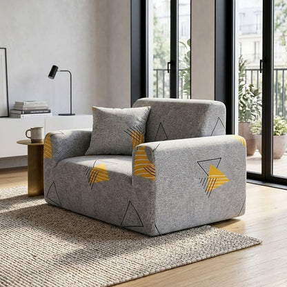 SOGA 1 - Seater Geometric Print Sofa Cover Couch Protector High Stretch Lounge Slipcover Home Decor - UrbanNest Co